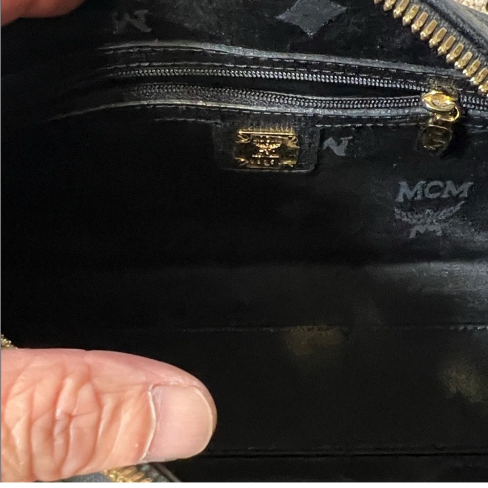 MCM Black Barrel Bag with Gold Details - Picture 5 of 6